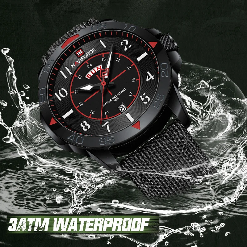 NAVIFORCE Brand Original Design Watches for Men Luxury Fashion Waterproof Nylon Strap Male Quartz Wristwatch Reloj Feminino 2023