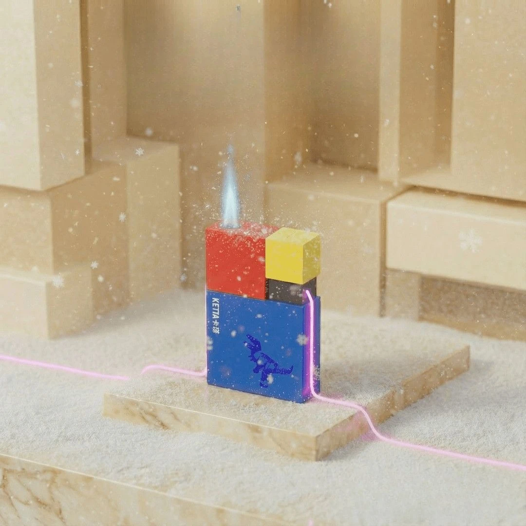 

New Small Square Brick Windproof Inflatable Lighter, Portable Straight Forward Lighter, Cigarette Accessories, Men's Gift