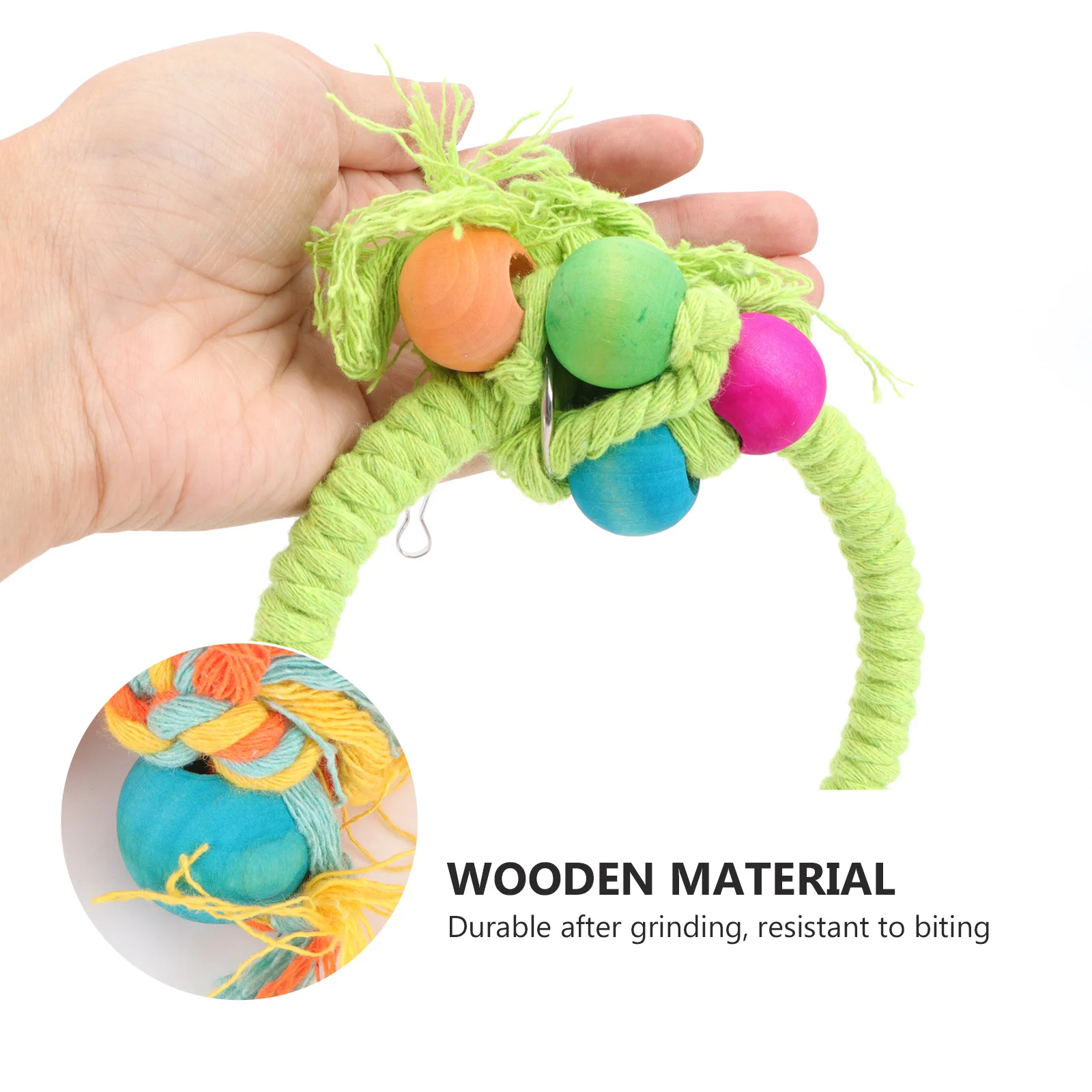 

2Pcs Colorful Hanging Rings Parrot Cotton Rope Swings Chewing Climbing Bird Perch Playthings Pet Parrot Climbing Supplies