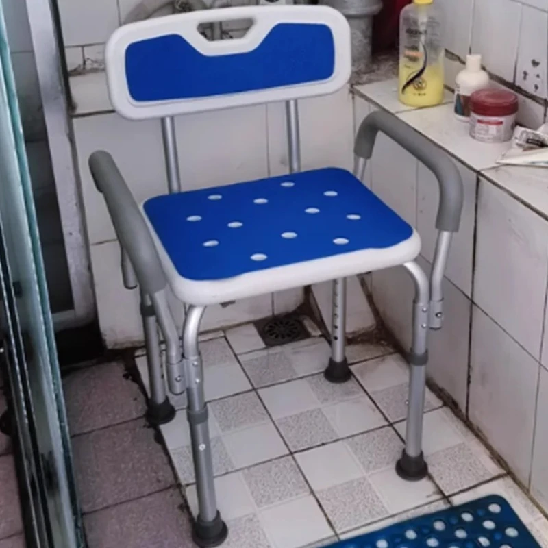 Adults Elderly Shower Stool White Folding Support Design Restroom Shower Stool Portable Taboret Chaise Pliantes Home Furniture