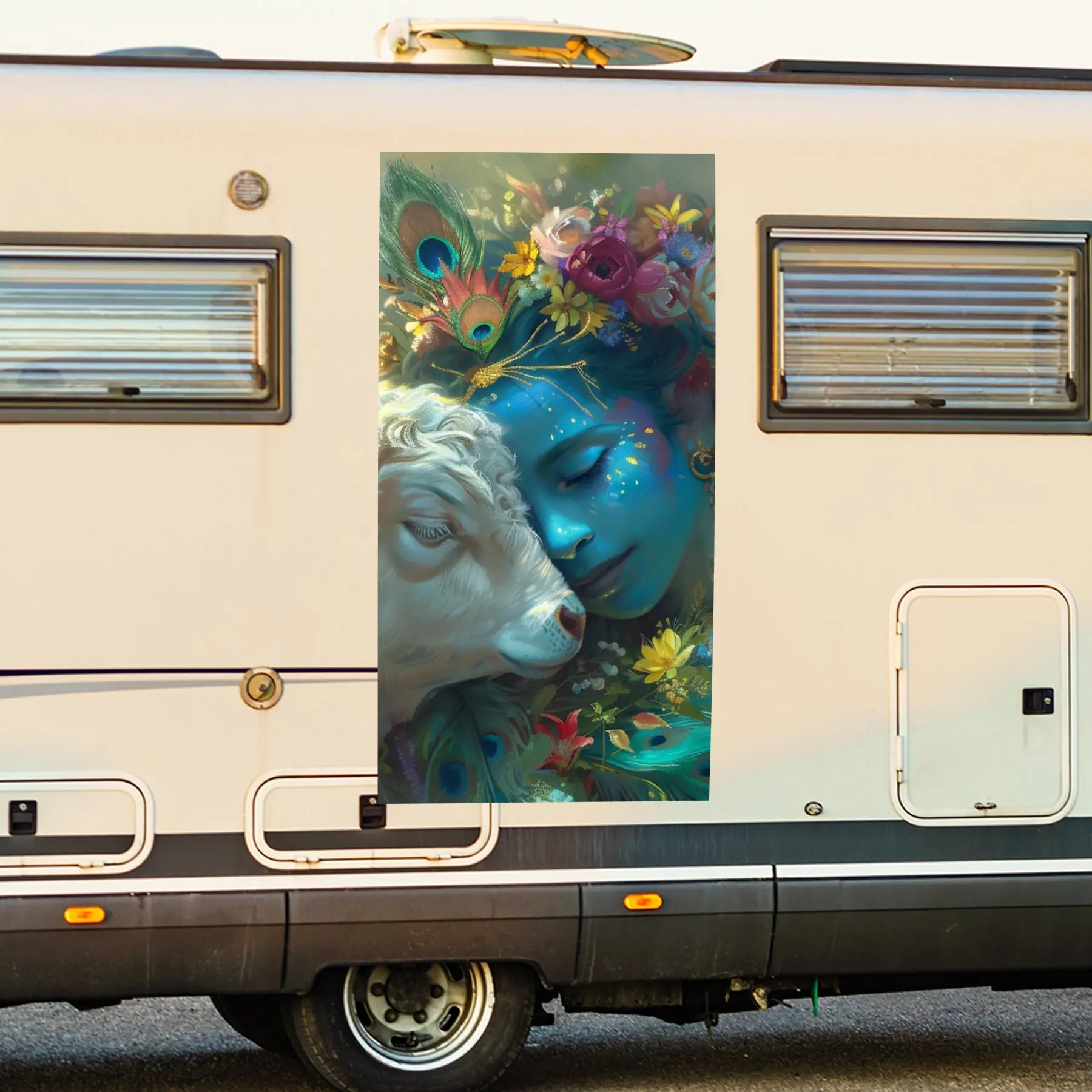 

Любящая фигурка и теленка, наклейка на дверь автомобиля, ПВХ, самоводонепроницаемая палочка, яркие автомобильные внешние аксессуары, декор, защита Gi