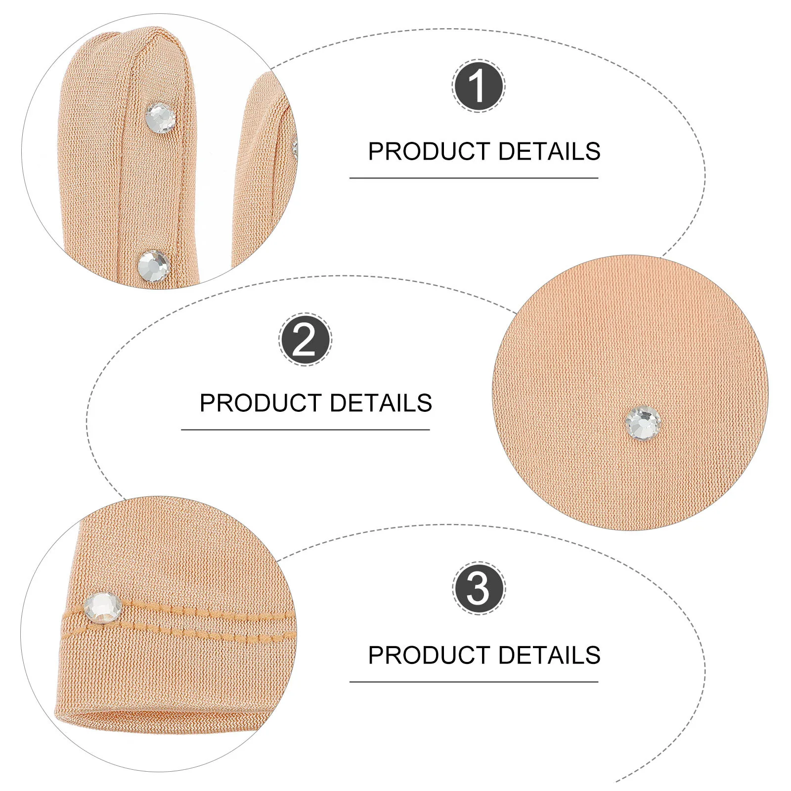 

1 Pair Rhinestone Figure Skating Gloves For Women Girls Non-Slip Thermal Performance Ice Skating Handwear Breathable Glitter