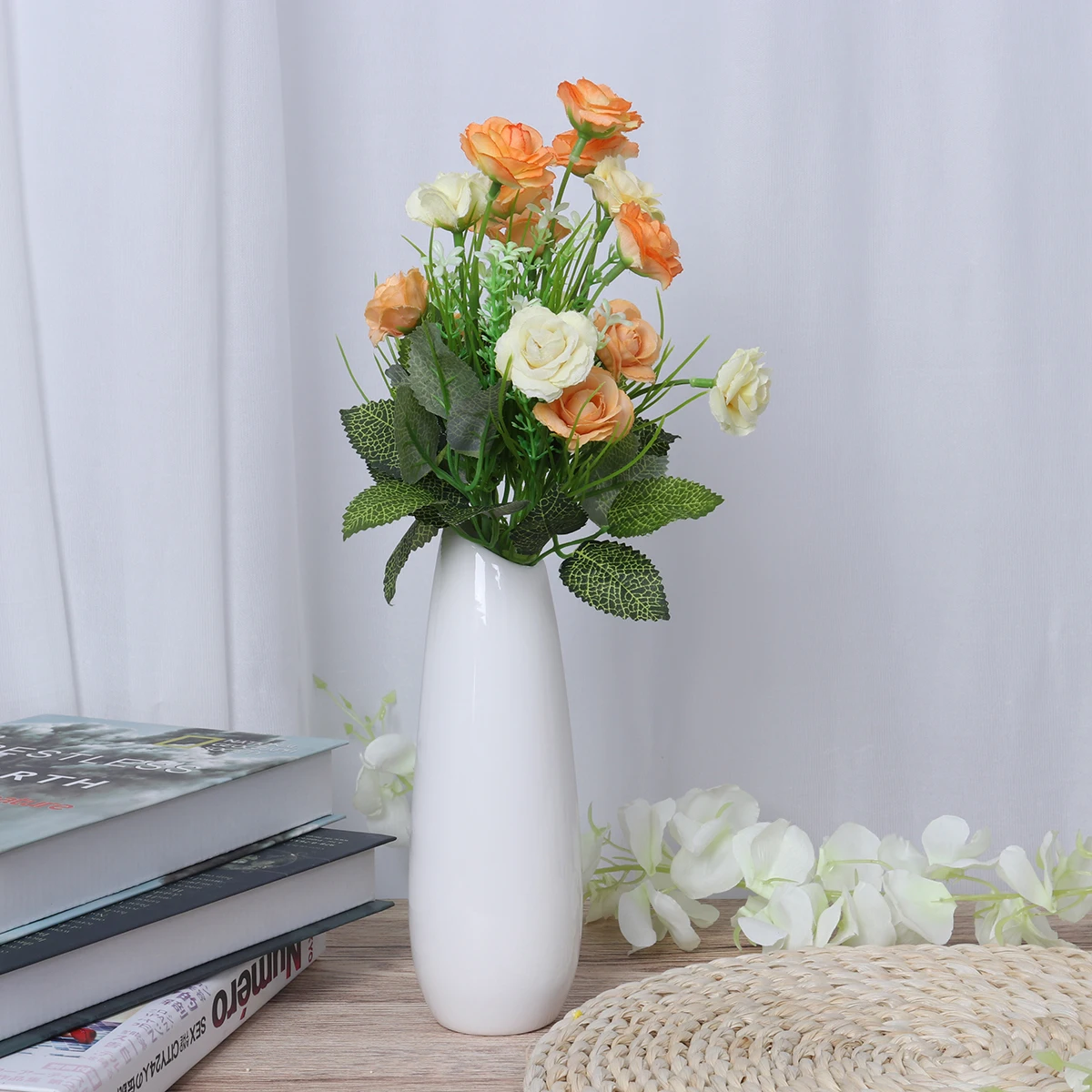 

Mini Rose Simulated Flowers Artificial Single Stem Roses Cloth Plastic Stems Home Party Decoration Christmas Wedding