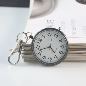 Quartz Pocket Clock with Keychain for men and women, minimalist clock for nurses, doctors, students, children's gift, cute, tiny, cute, new 10 Main Sales Pocket Watch - №6