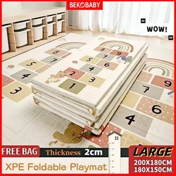 Baby Play Mat, Foldable & Waterproof Play Mats for Floor, Reversible Foam Playmat for Babies and Toddlers Infants, Crawling Mat