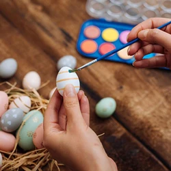 10x Mini Smooth DIY Wood Easter Egg Fake Eggs Manual Graffiti Unfinished Wood Eggs 2cmx2cmx3cm