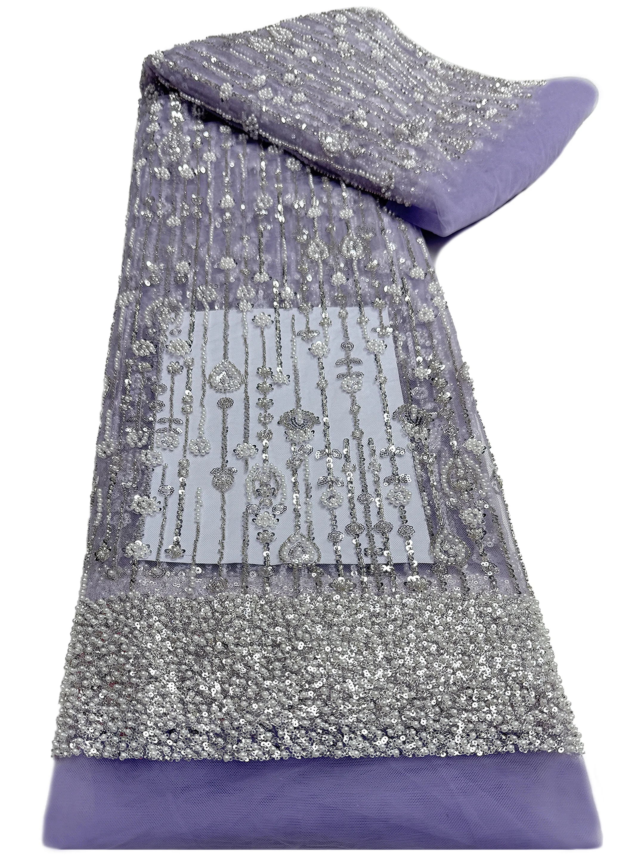 

Роскошная африканская кружевная ткань с блестками и бисером, 2024, высокое качество, нигерийская свадебная вышивка для жениха, французский тюль, кружево