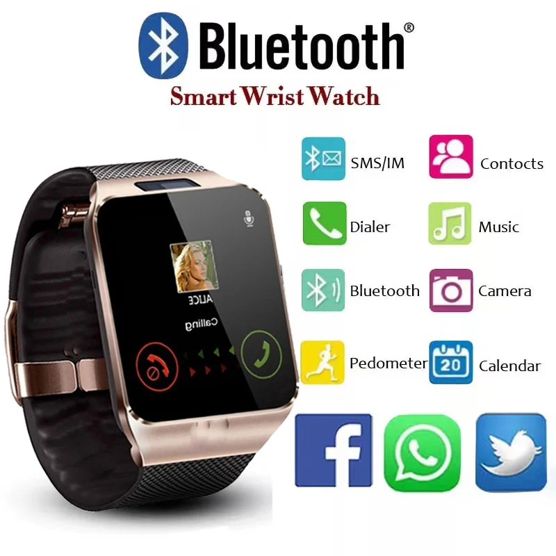 

DZ09 Smart Watch Relogio Android Smartwatch Phone Reloj Smart Watches Subwoofer Camera Women dz 09 Men Wristwatch SIM Card Call