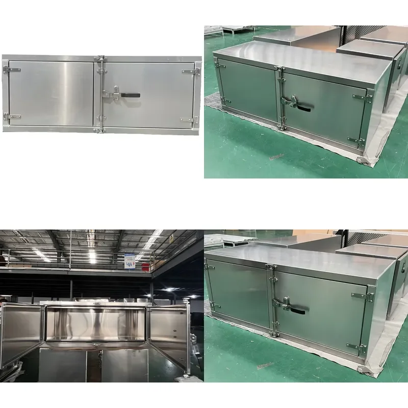 60x24x24 Inch Heavy Duty Stainless Steel Underbody Truck Toolbox Waterproof Storage Tray for Pickup Bed Rail Mount Tool Chest