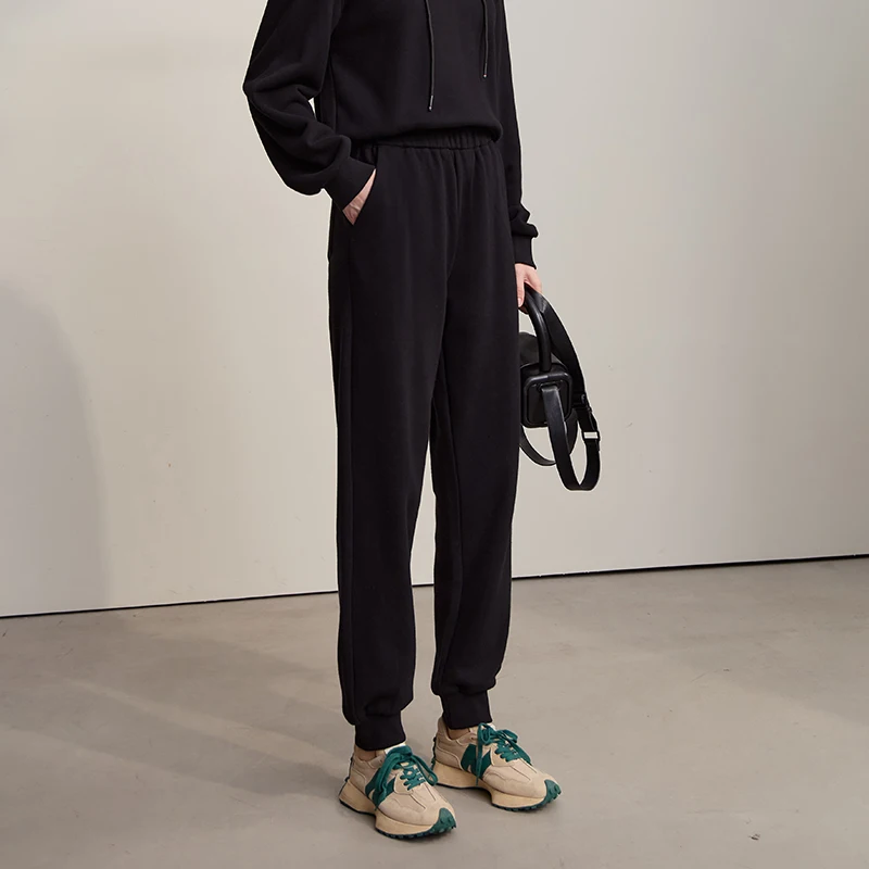 AMII pantalons pour femmes 2025 automne nouveau chaud décontracté polyvalent pantalon droit pour femme tricot coton sport dames vêtements12523056