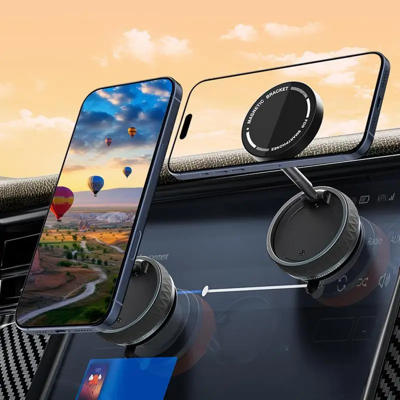 

Car Phone Mount Foldable Magnetic Phone Mount Rotating Automobile Smartphone Stand Vehicle Interior Accessories for Phone Tablet