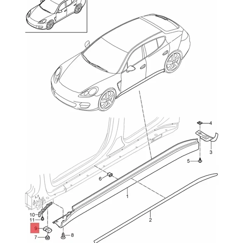 

Superior-97050458501 Поддержка рокерного домкрата центральной стойки для Porsche Panamera 970 2010-2016 гг.