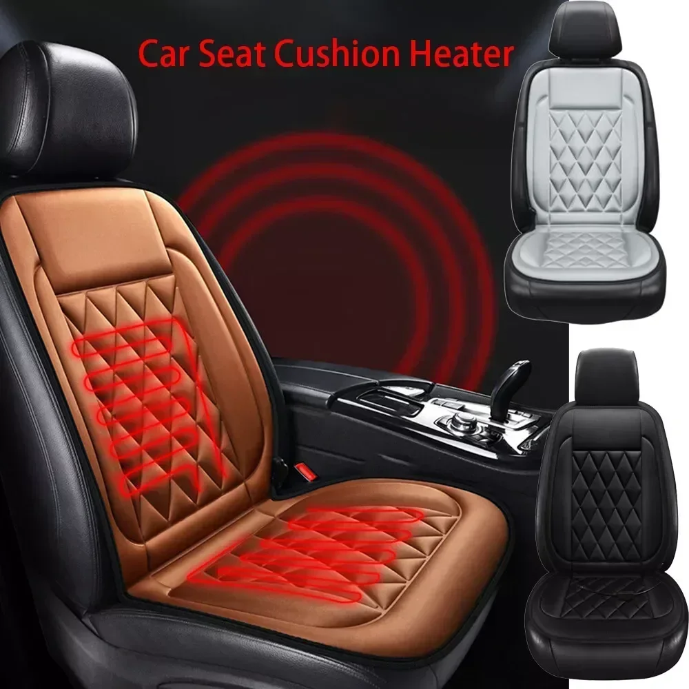 

12V Heated Car Seat Cover Pad Heater Heating Mat Warmer Warm Winter Cushion Heated Cushion Protector Universal Car Accessories
