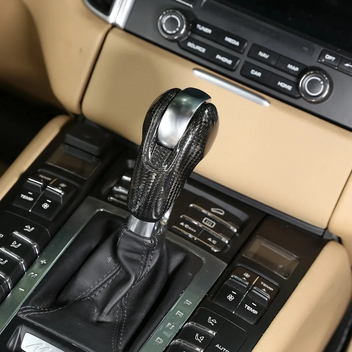 

For Porsche Panamera 2010-2016 Real Carbon Fiber Car Gear Shift Head Cover Decoration Interior Car Accessories