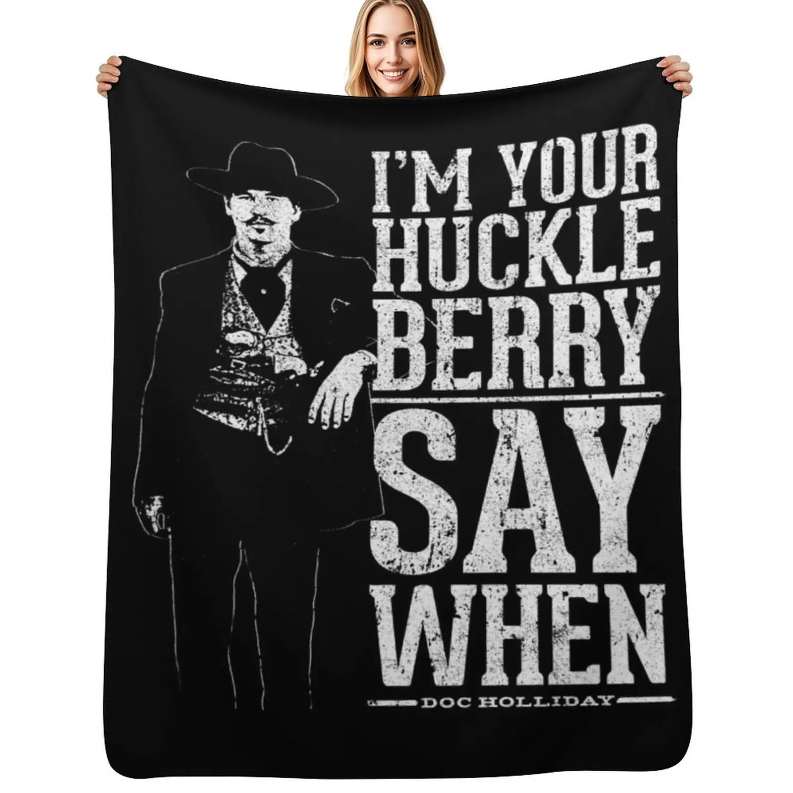 

I'm Your Huckleberry - Say When Throw Blanket bed plaid Thins Plaid Cute Plaid Blankets