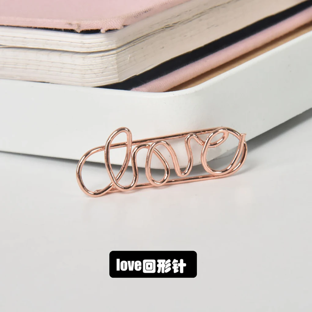 Mini Metal Love Diamond Crown Envelope Paper Clips Photo Tickets Office School Home Document Notes Organization Binder Clips