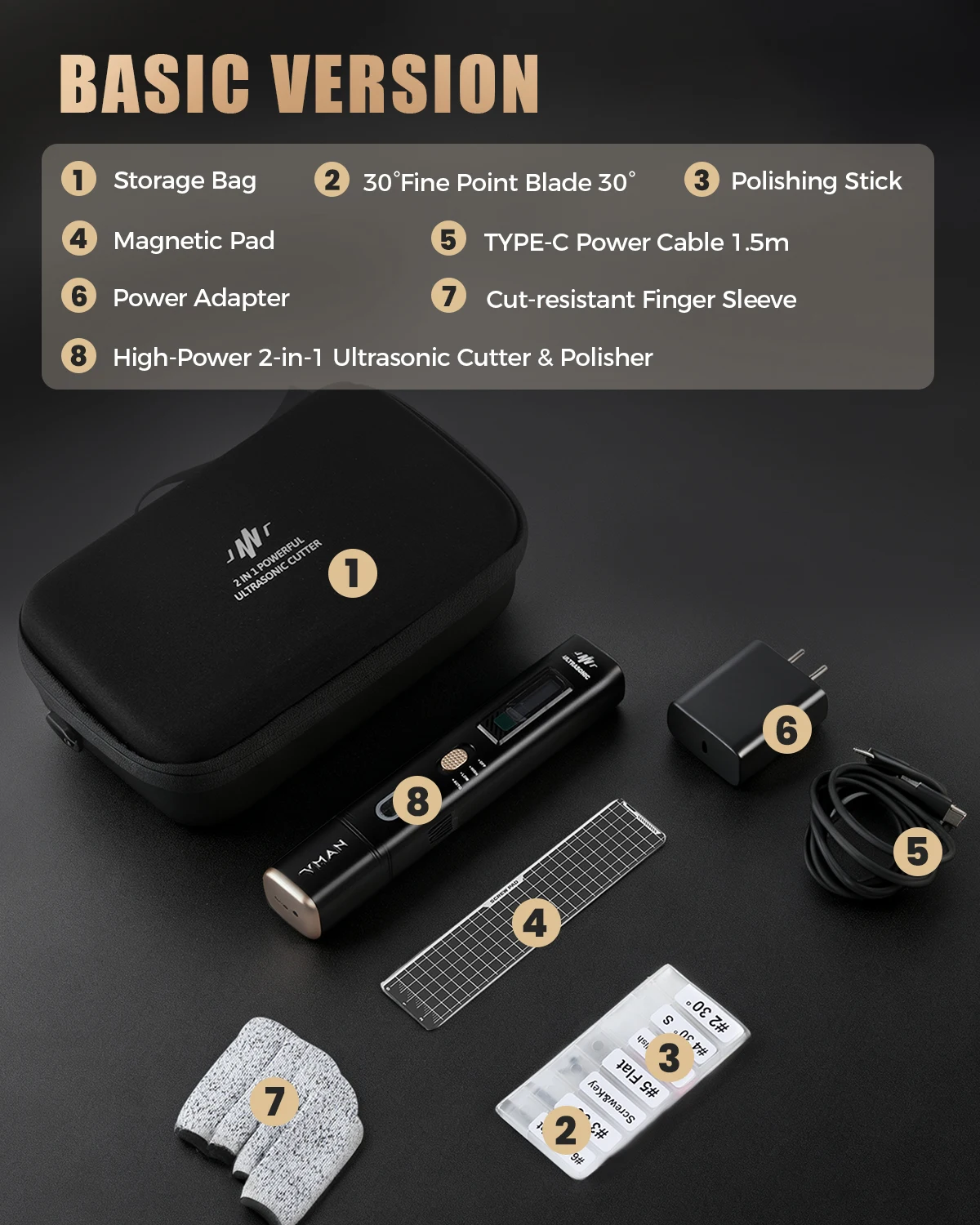 Jakemy JM-Y10 PRO Ultrasonic Cutting Knife Overheat Protection DIY Electric Cutting Carving Grinding Tool Suitable Model Board