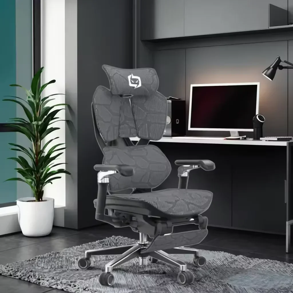 Hot Sale Office Gamer Chair Ergonomic Adjustable Mesh with Optional Footrest Fabric for Gaming