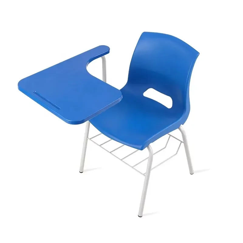 Modern Stackable Plastic School Training Chairs with Writing Tablet Pad for Study Office Conference Meeting Rooms