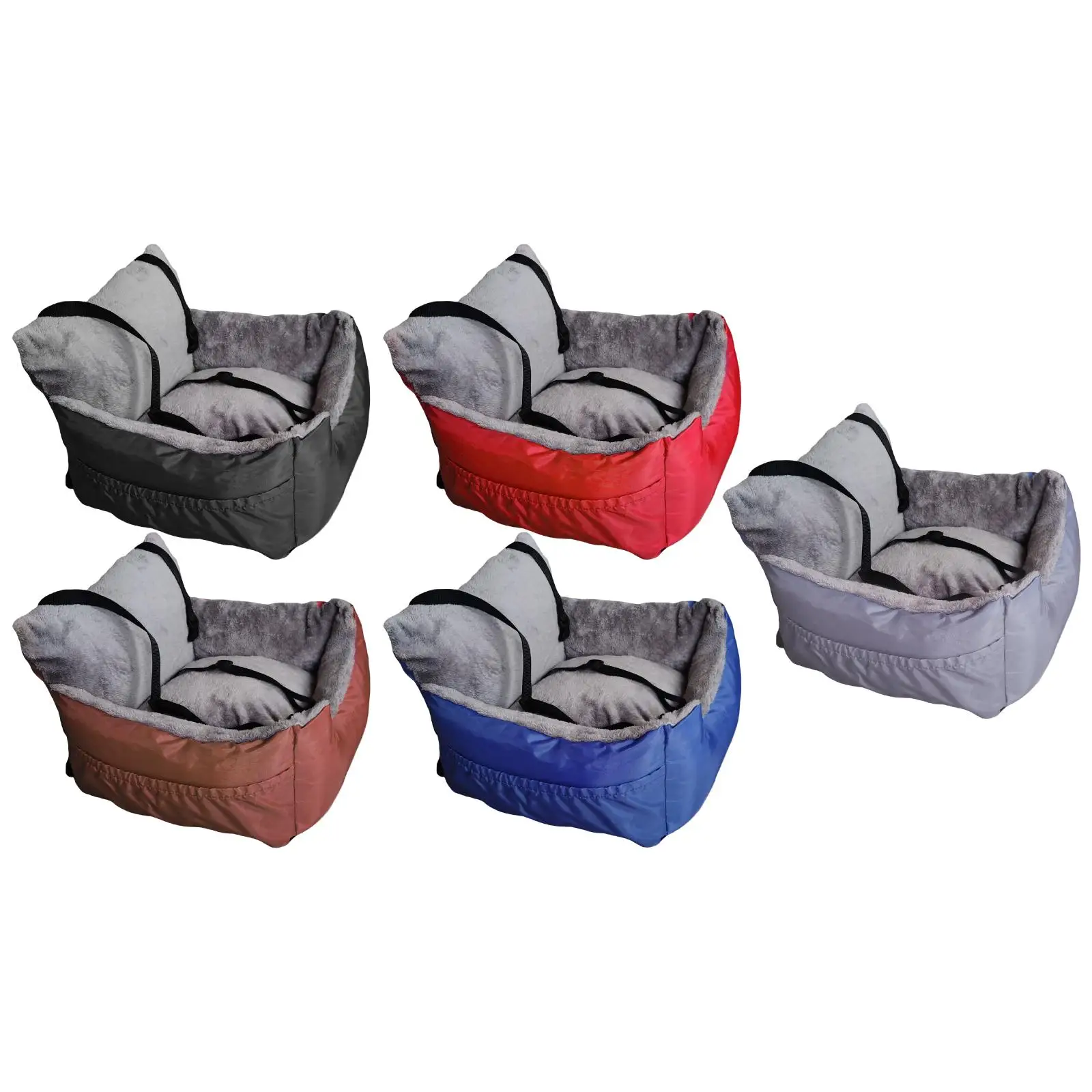 Dog Car Seat Booster Seat Carrier Cage Bed Detachable Small Medium Dogs Portable Car Armrest Box Puppy Carrier Seat for Outdoor