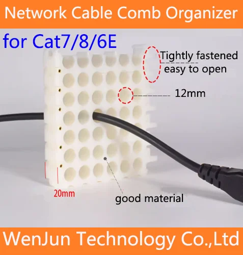 

High Quality 12mm Category7 /category 8 / 6E Network cable Comb Machine Wire Harness Management Fixer tidy tools