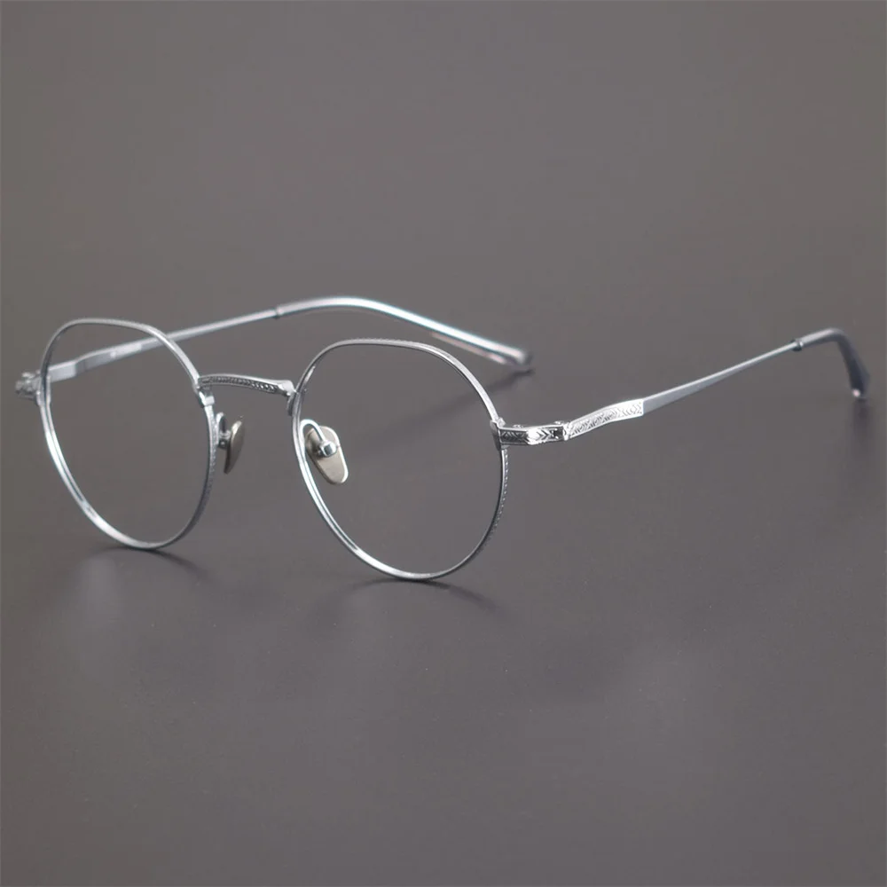 Prescription Glasses Ultra-light Round Glasses Titanium Can Be Equipped With Blue Radiation Protection Business Fashion  Unisex