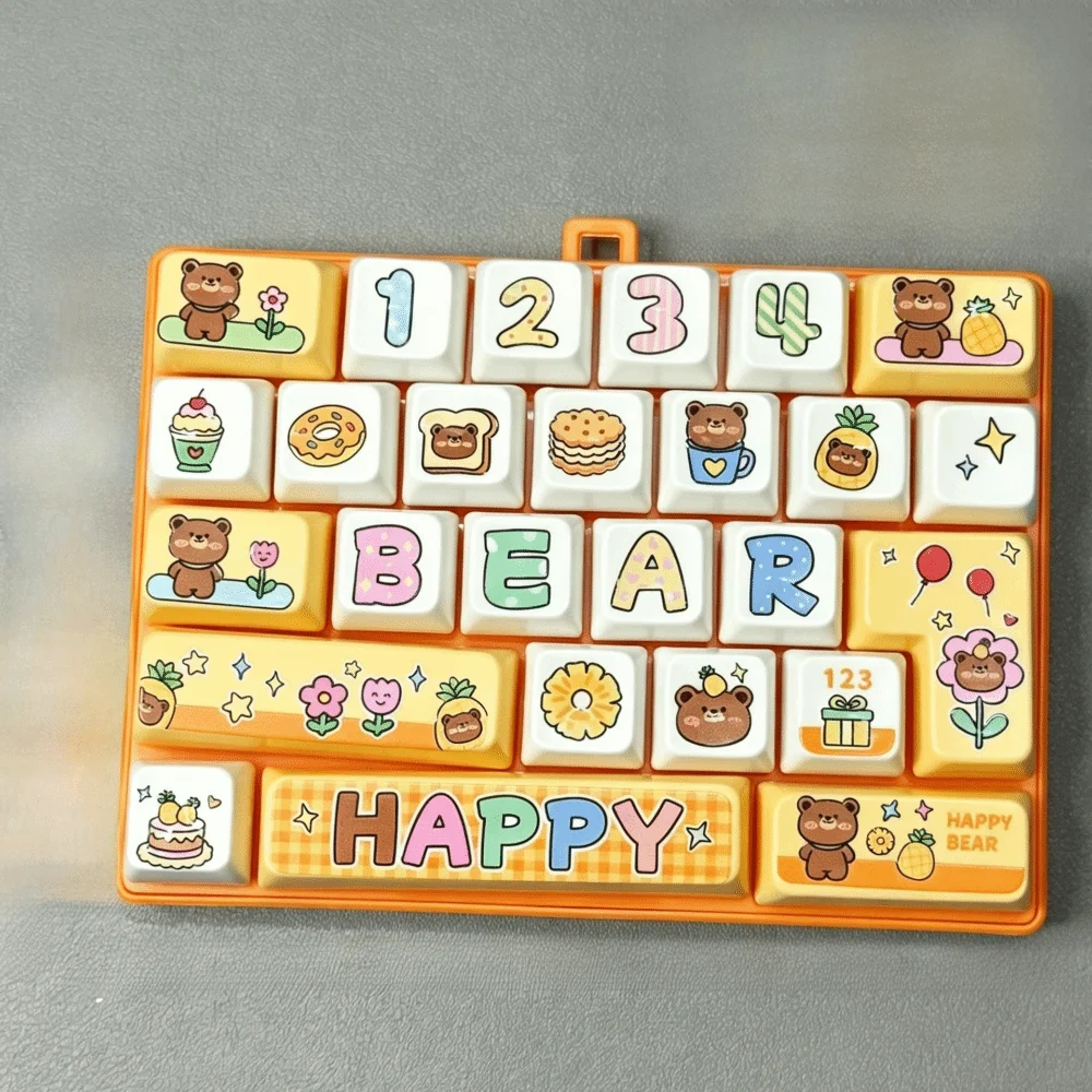 26 Key Mechanical Keyboard Keychain Mini Keyboard Creative Design Finger Press Cute Pendant Novelty Charms Mechanical Keyboard