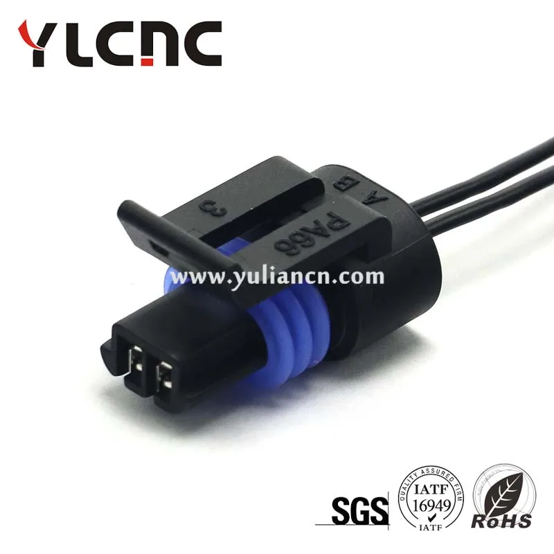 YLCNC factory direct sales 1Pcs 2Pin Car Manifold Intake Air Temp Water Temperature Sensor Connector Wire Plug 12162193 12162195