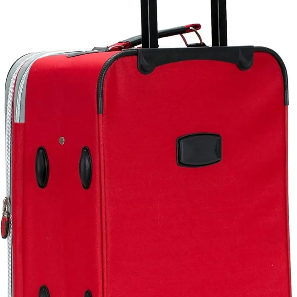 Red 20-Inch Rockland Pasadena Softshell Spinner Carry-On Luggage