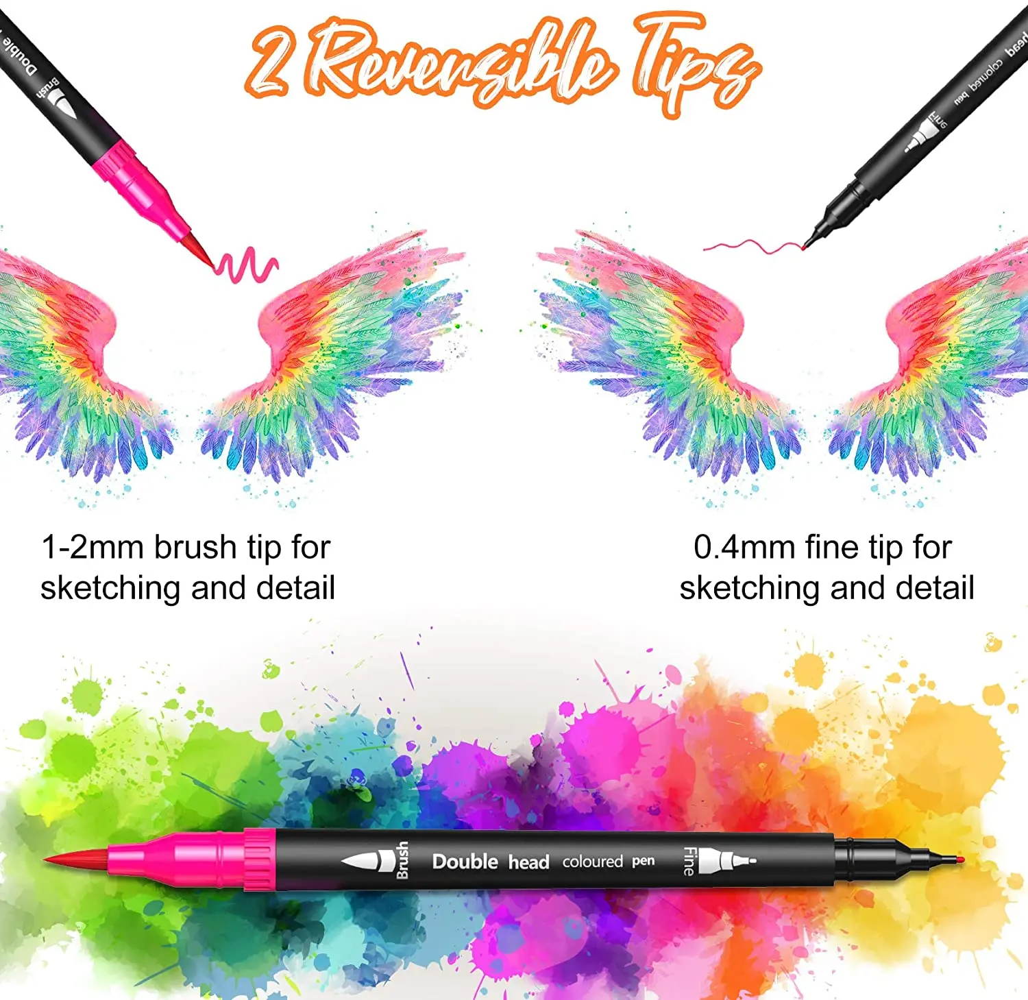 Фломастеры для рисования акварелью, 12/24/36 цветов