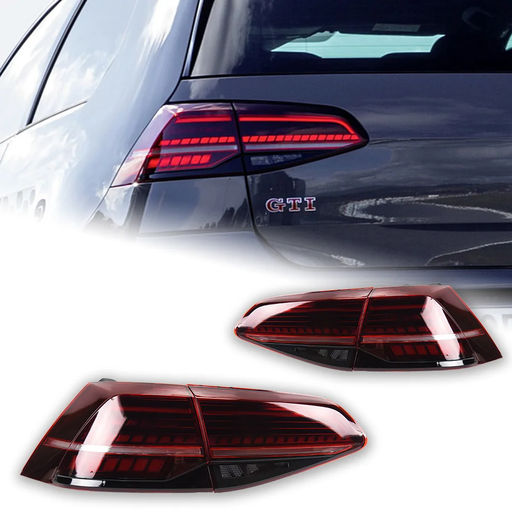 Car Lights for Golf 7 LED Tail Light 2013-2020 Golf 7.5 Tail Lamp Rear Trunk Stop Brake Dynamic Signal Animation Auto Accessory