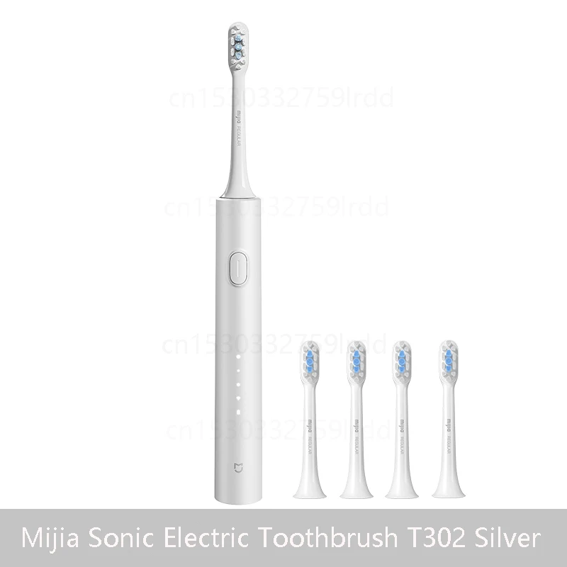 Mijia Sonic Elektrische Zahnbürste T302 3 Farben 4 Bürstenköpfe IPX8 Wasserdicht 360 ° Kabelloses Laden 4 Modi Zahnreinigung
