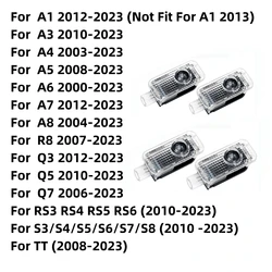자동차 문짝 환영 조명 LED HD 프로젝터 램프, 아우디 A3 A4 B8 8 8P 8V A6 C7 A5 Q5 B7 B6 B9 SLINE QUTTRO RS Q3 Q7 S3 S4 S5 S6 S8