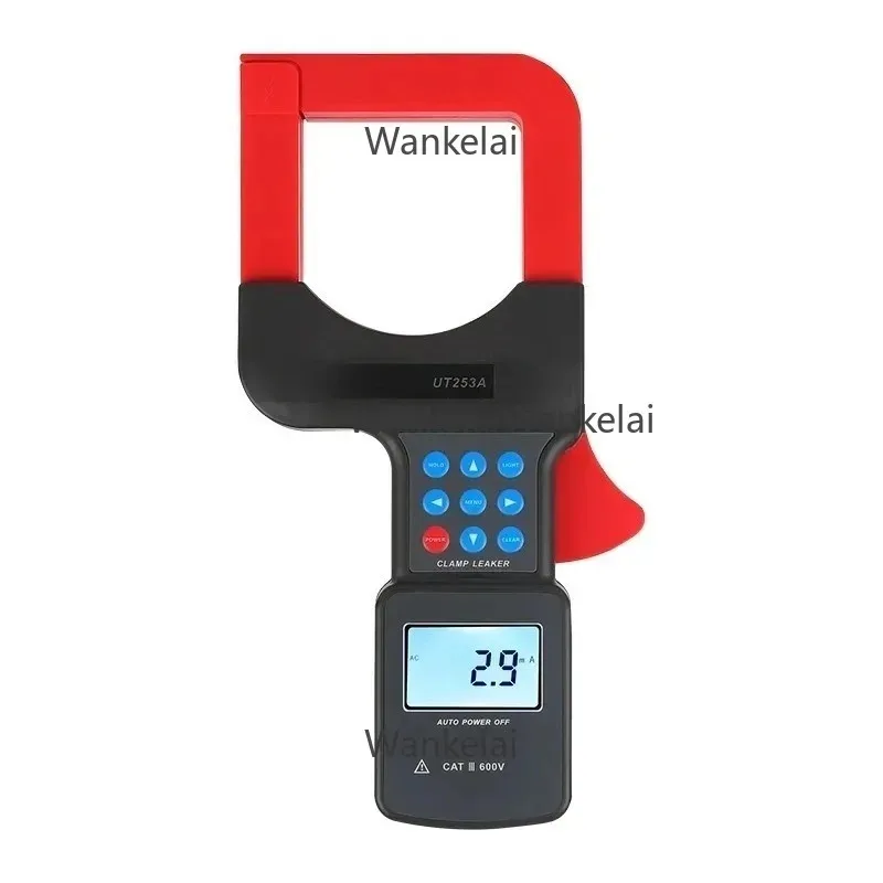 UT253A Large Jaw Current Clamp Meter Leakage Tester with LCD Backlight Data Hold Function for Electrical Safety Inspection
