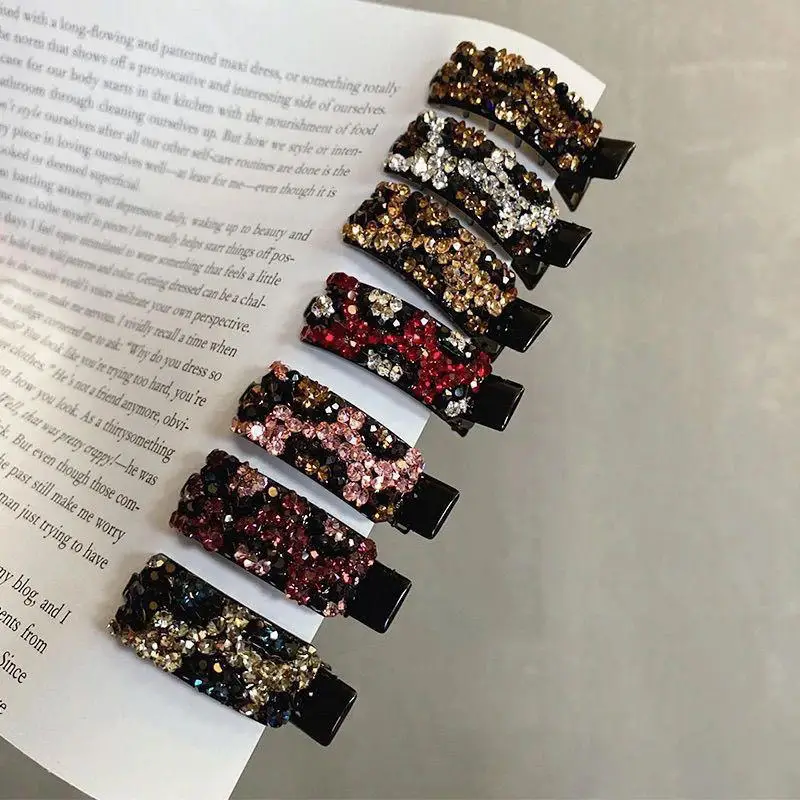 

4Pcs Hairpin Creative Rhinestones Colorful Rhinestones Hairpin Shiny Cute Hair Female Hairstyle Decoration Barrettes Headwear
