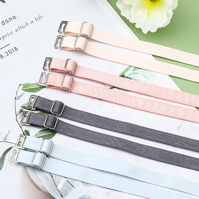 Trendy Shoulder Straps Summer Bra Straps Elastic Non-slip Straps Bra Accessories Solid Underwear Accessory for Women