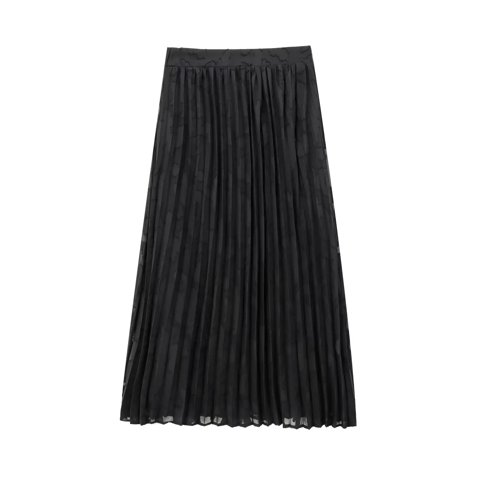 

2025 WOMAN Fashion European and American Style Autumn New Thin Printed Skirt Chic Elastic Waist Pleated Casual Skirt Mujer