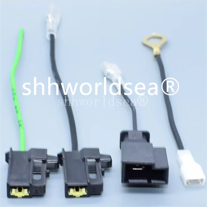 Shhworldsea Conector Automotriz de 1 Pin y 6.3mm 178471-2 90980-10619, Conector Hembra y Macho para Bocina de Auto, Compatible con Toyota Camry, Highlander, Corolla