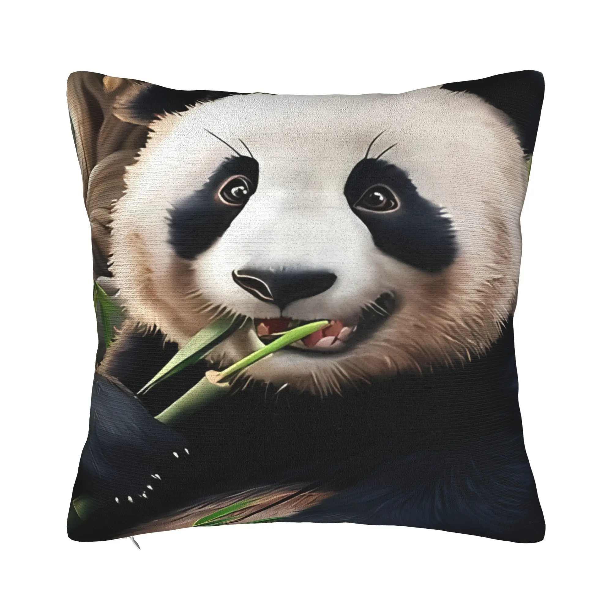 Le Panda Gourmand - Fundas de almohada para porche, patio, sofá, sala de estar, exterior, funda de almohada de panda, suave y duradera