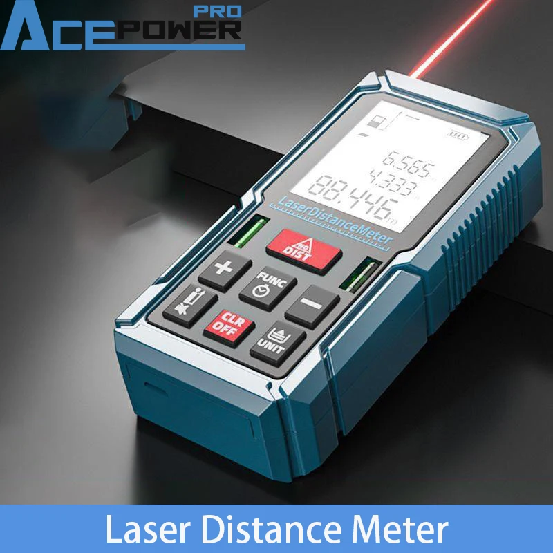 

AcePower Laser Distance Meter 50M Digital Tape Measure Precision Rangefinder With Distance/Area/Volume/Self-calibration