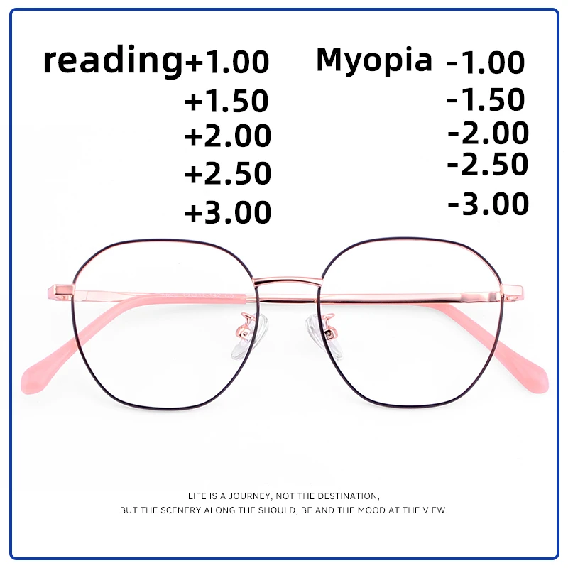 

titanium glasses women prescription progressive glasses of sight far and near reading glasses women round glasses frame custom