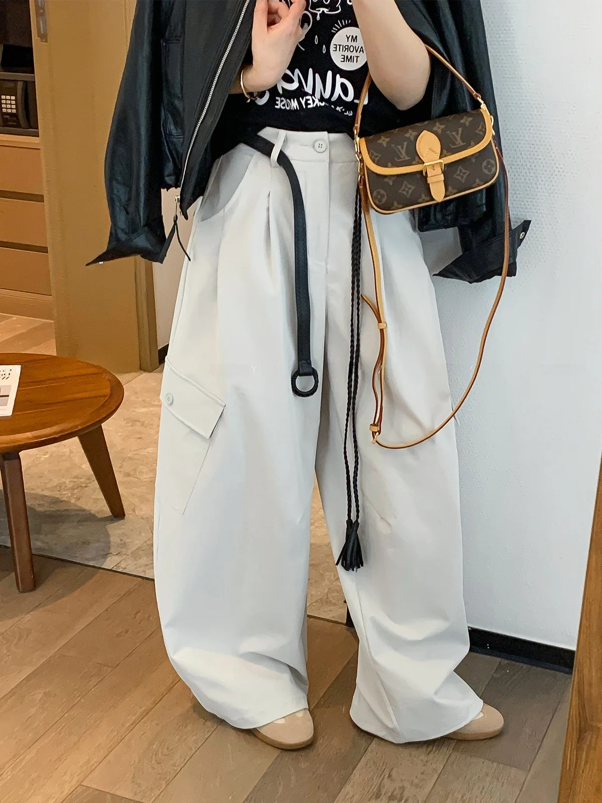 

High Waist Loose Wide Leg Casual Pants Women's Faion Workwear Spring New Arrival Drag Floor-Length Trousers AIQMGY