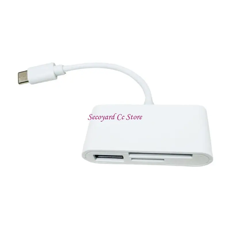 N3UC USB C Memory Card Reader 3 in 1 Memory Card Reader for TF Simultaneously Read