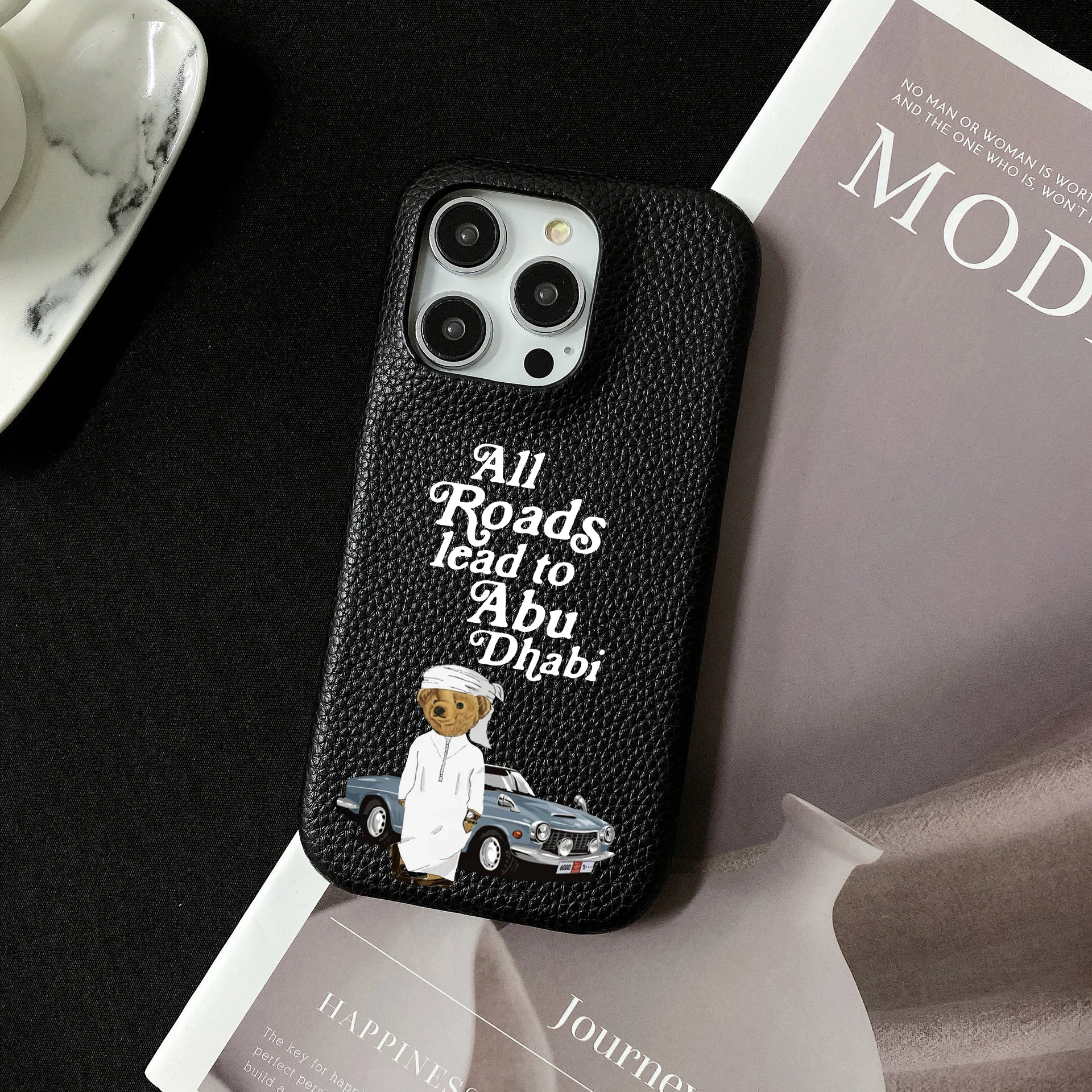 

Luxury Personalized Custom Initials Leather Case For iPhone 15 14 13 12 11 Pro Max 15 Plus Shockproof Back Cover Funda