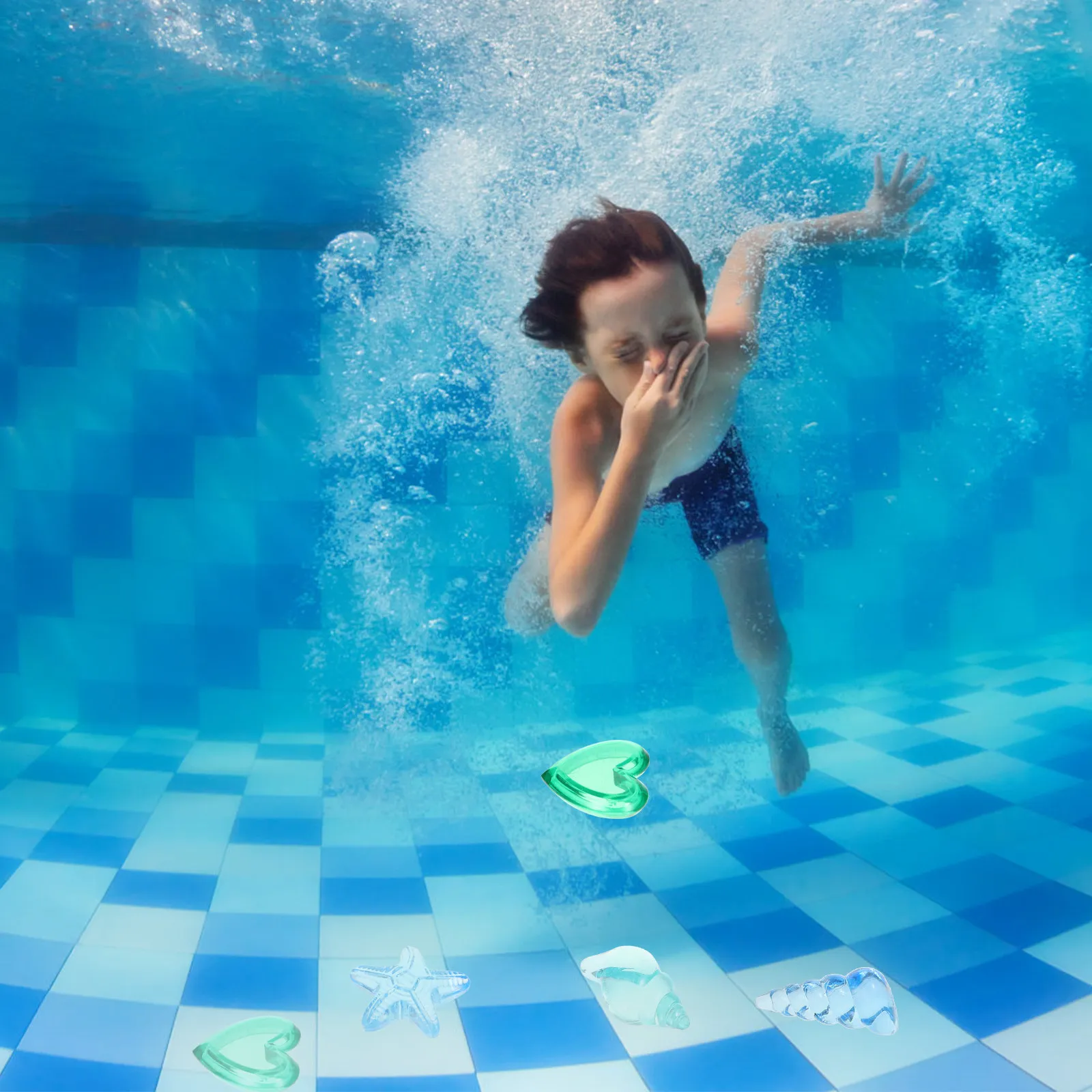 

Набор из 32 водонепроницаемых интерактивных игрушек для дайвинга в бассейне, портативные, тонущие, для игр на воде