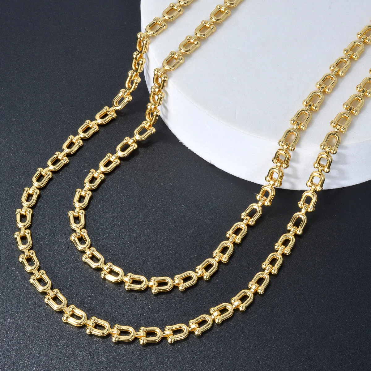 Hiphop Punk Curb Cuban Link Chain Necklace for Statement Women Man Necklace Gold Color Choker Classic Wedding Party Jewelry Gift