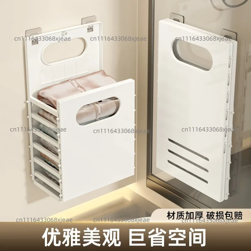No punching household wardrobe storage basket dirty clothes storage basket toilet storage foldable