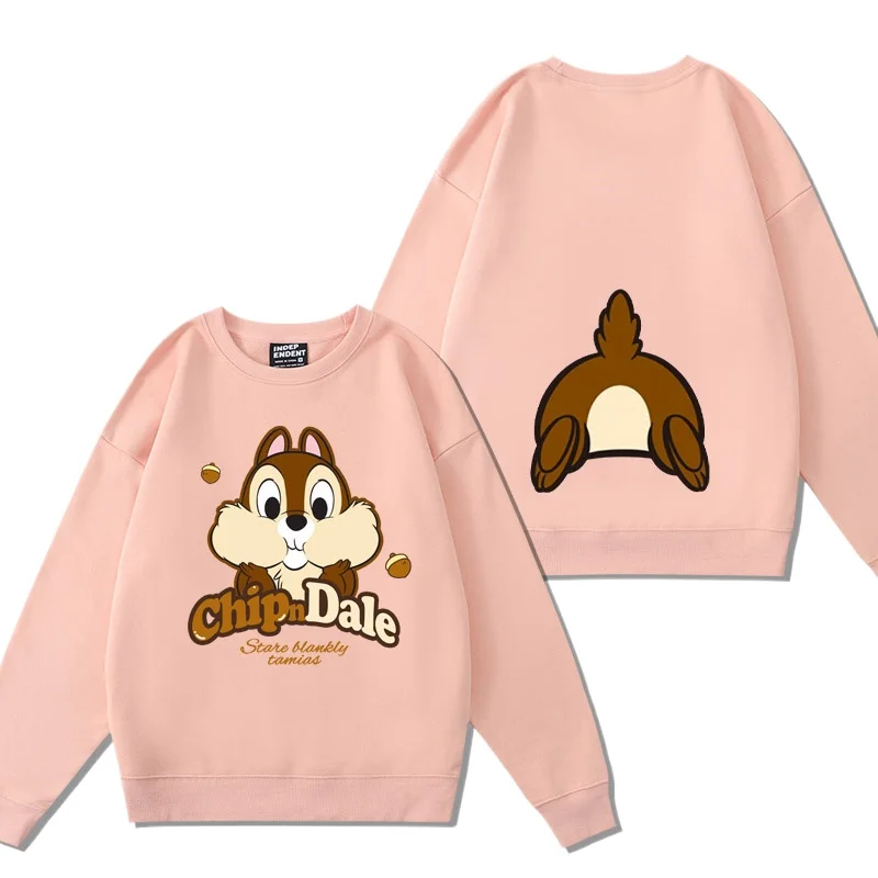 

Женская толстовка чип 'dale, Женская свободная толстовка с круглым вырезом, парный Повседневный Топ с круглым вырезом, модная Толстовка для пар, женская одежда