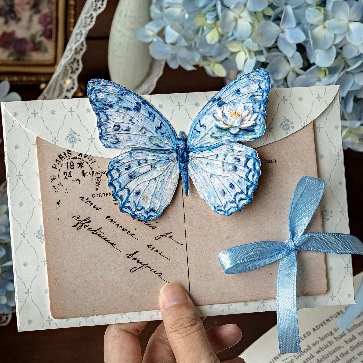 Autocollants de papeterie kawaii, 10 pièces/1 lot, poèmes sur les papillons de Monet, journal décoratif, scrapbooking, bricolage, artisanat