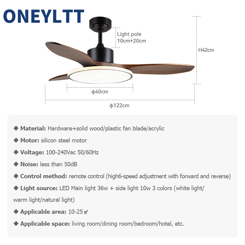 Holz LED Decke Fan Lampe Kronleuchter DC Fans Ventilador de Techo Holz Ventilator110V 220V Fernbedienung